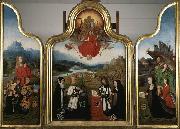 Jan Mostaert Triptych with the last judgment and donors Spain oil painting artist